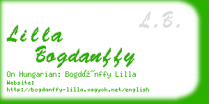 lilla bogdanffy business card